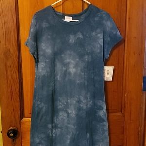 Blue tie-dye Maria dress